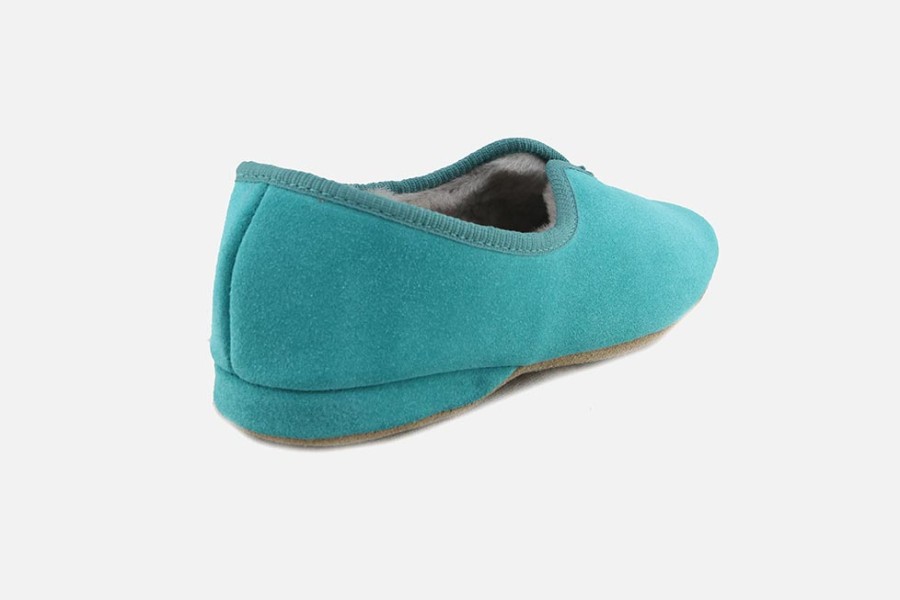Women Draper | Draper - Belinda Turquoise Low Slippers On Labotte