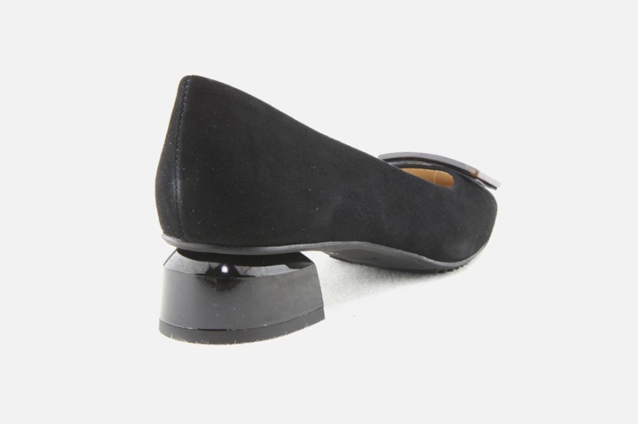 Women Brunate | Brunate - Baccarat Daim Noir Pumps On Labotte
