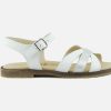 Girls Beberlis | Beberlis - Bianca Blanc Sandals On Labotte