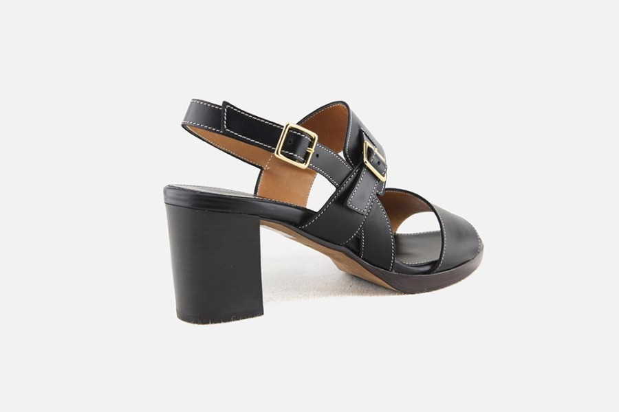 Women Artami | Artami - Odell Noir Sandals On Labotte