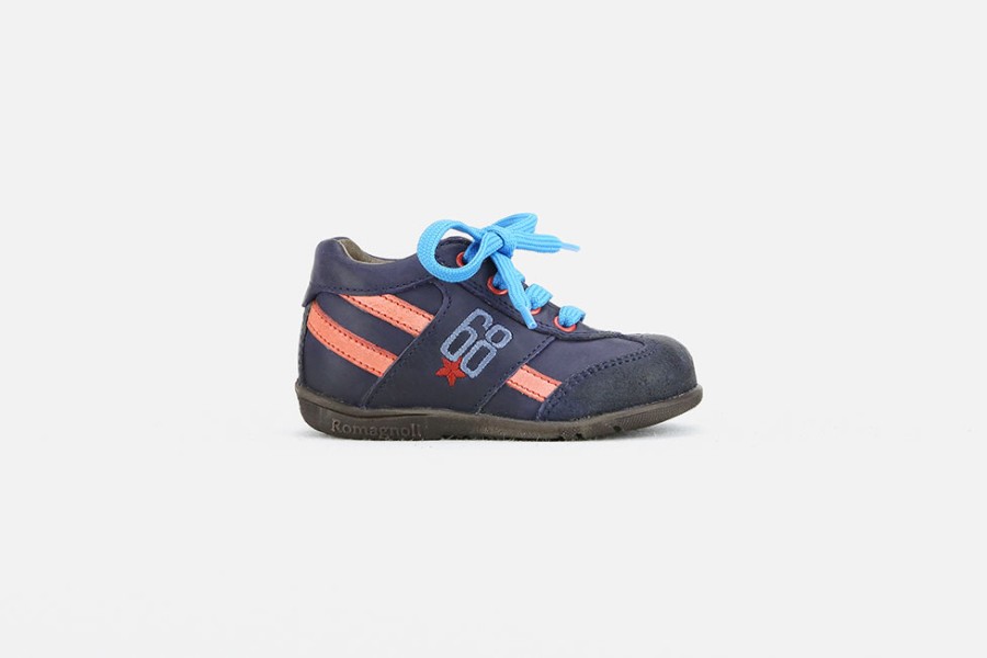Boys Romagnoli | Romagnoli - Melvin Bleu Lace-Up Boots On Labotte