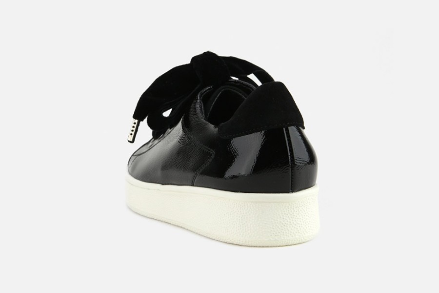 Women Paul Green | Paul Green - Philo Lack Noir Sneakers On Labotte