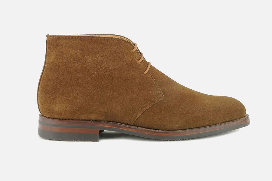 Men Crockett & Jones | Crockett & Jones - Chiltern Snuff Suede Lace-Up Boots On Labotte