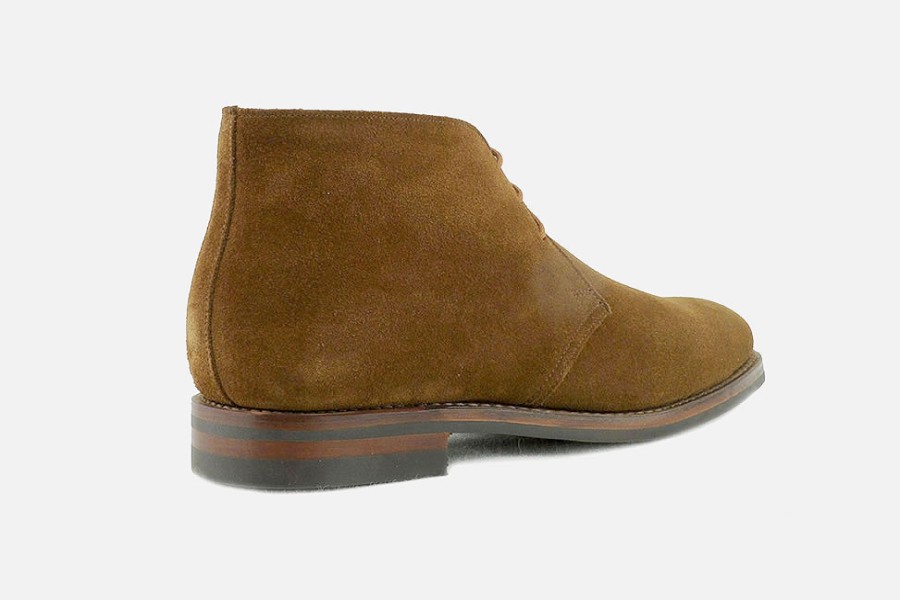Men Crockett & Jones | Crockett & Jones - Chiltern Snuff Suede Lace-Up Boots On Labotte