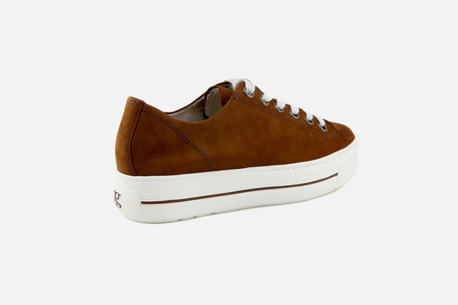 Women Paul Green | Paul Green - Pick Up Cognac Sneakers On Labotte