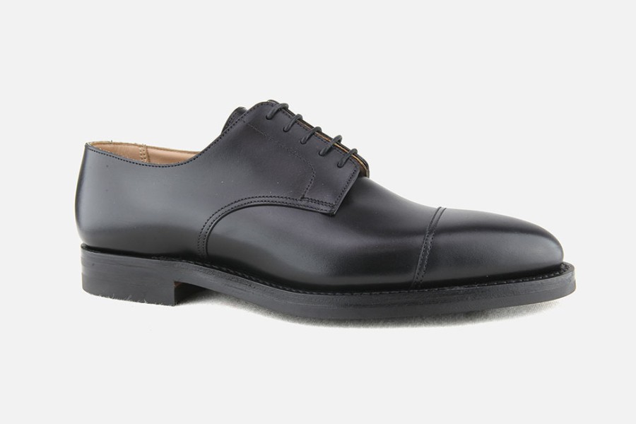 Men Crockett & Jones | Crockett & Jones - Ripon Black Derbies On Labotte