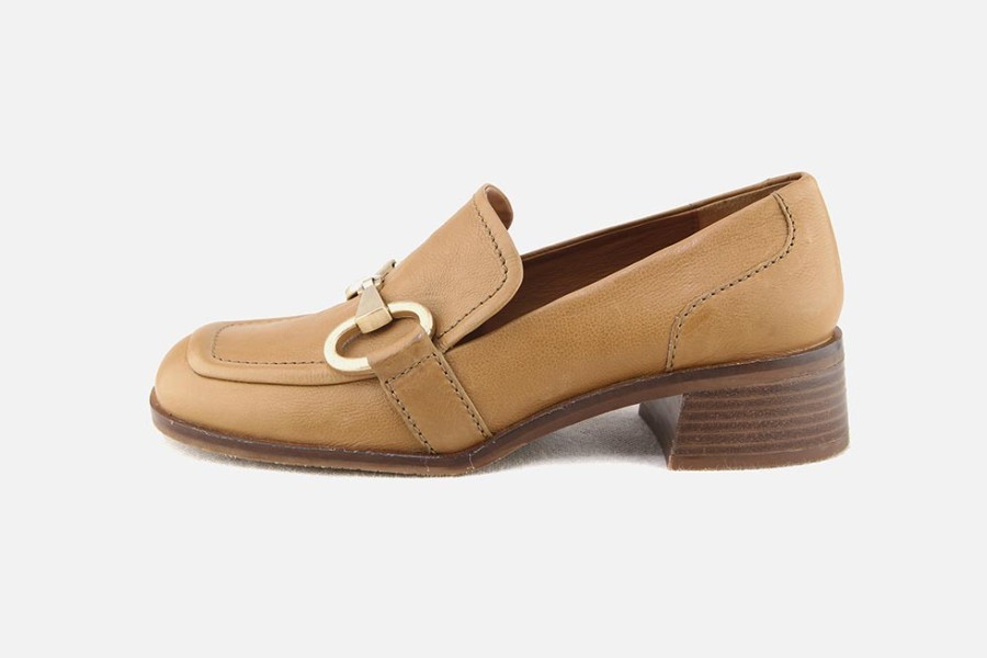 Women Elvio Zanon | Elvio Zanon - Whisky Camel Loafers On Labotte