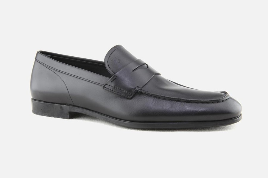 Men Tod's | Tod'S - Mantova Lisse Noir Loafers On Labotte