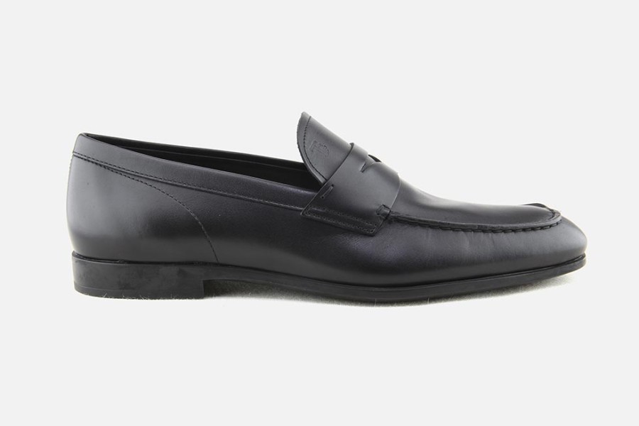 Men Tod's | Tod'S - Mantova Lisse Noir Loafers On Labotte