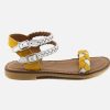 Girls Adolie | Adolie - Lazar Wowo Ocre Silver Sandals On Labotte