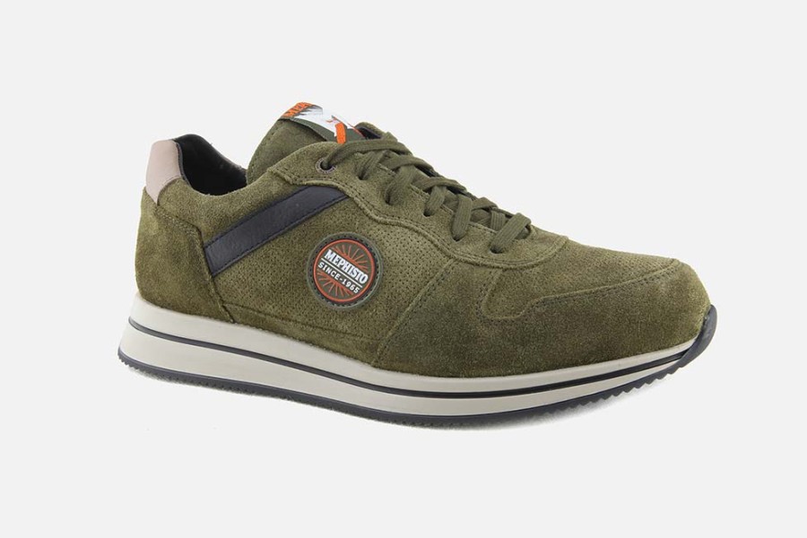 Men Mephisto | Mephisto - Garry Kaki Sneakers On Labotte