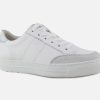 Women Paul Green | Paul Green - Pampelmo Stone White Sneakers On Labotte