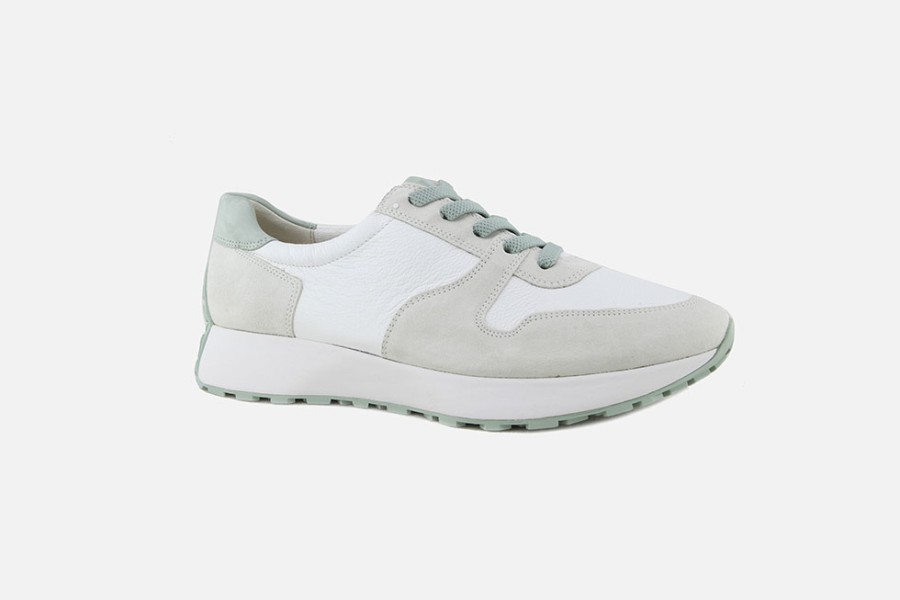 Women Paul Green | Paul Green - Passiflore Blanc Sneakers On Labotte