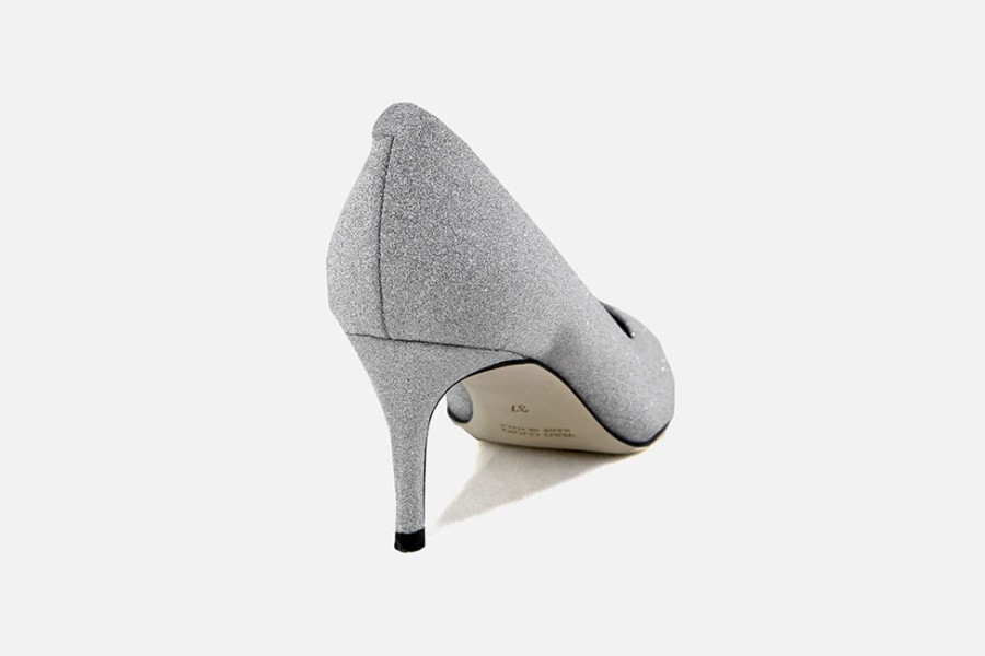 Women Guglielmo Rotta | Guglielmo Rotta - Grace Silver Glitter Pumps On Labotte