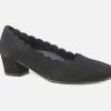 Women Gabor | Gabor - Ilang Daim Noir Pumps On Labotte