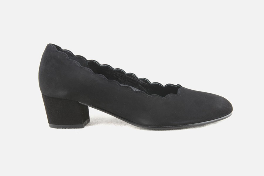 Women Gabor | Gabor - Ilang Daim Noir Pumps On Labotte