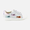Girls Shoo Pom | Shoo Pom - Ducky Fish White Multi Lace-Up Shoes On Labotte