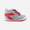 Boys Bellamy | Bellamy - Kal Gris Rouge Lace-Up Boots On Labotte