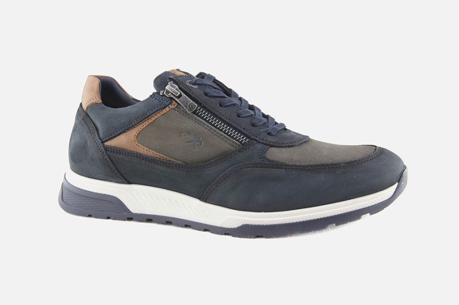 Men Fluchos | Fluchos - Andernos Navy Kaki Sneakers On Labotte