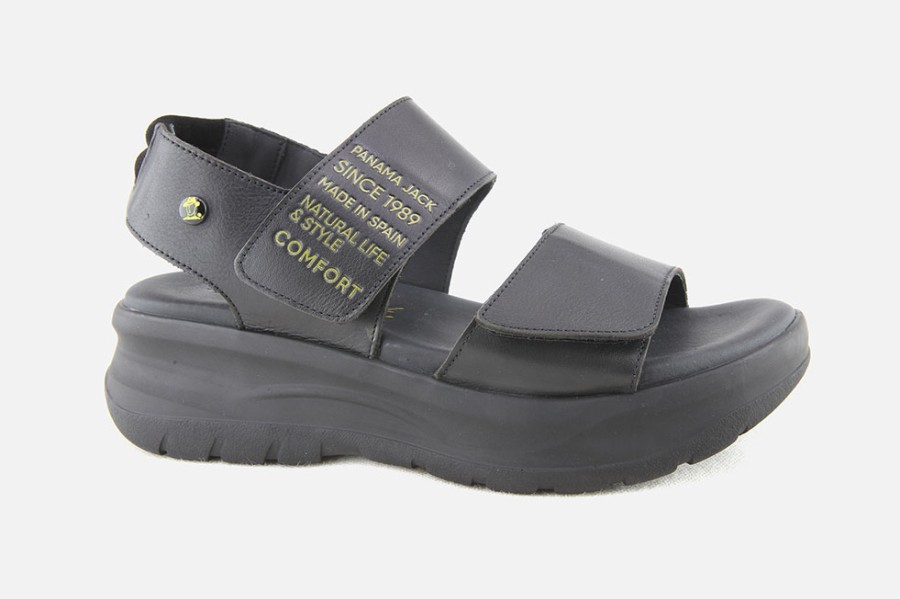 Women Panama Jack | Panama Jack - Noah Noir Sandals On Labotte