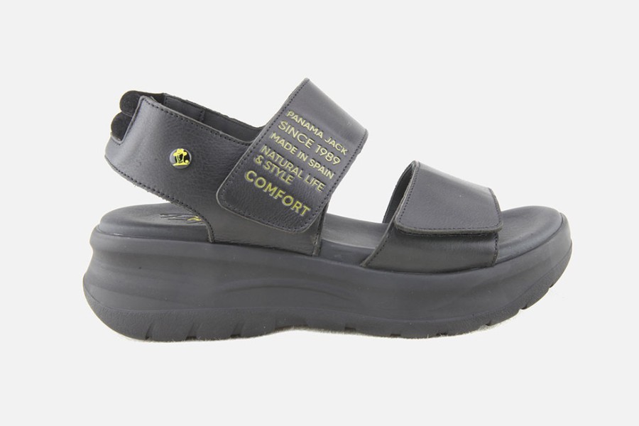 Women Panama Jack | Panama Jack - Noah Noir Sandals On Labotte