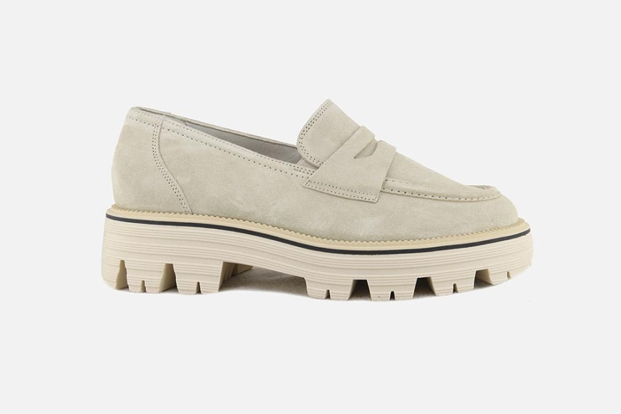 Women Paul Green | Paul Green - People Moc Sand Loafers On Labotte