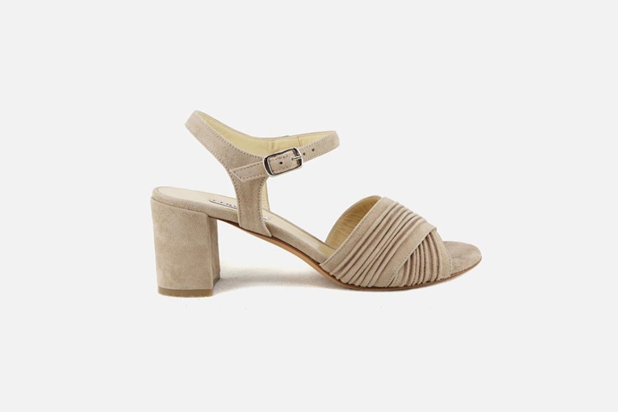 Women Cervone | Cervone - Coliseum Sable Sandals On Labotte