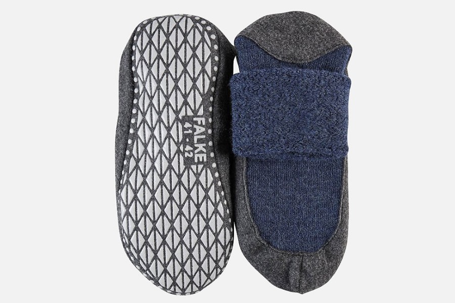 Men Falke | Falke - Cosy Shoes Dark Blue Slippers-Socks On Labotte