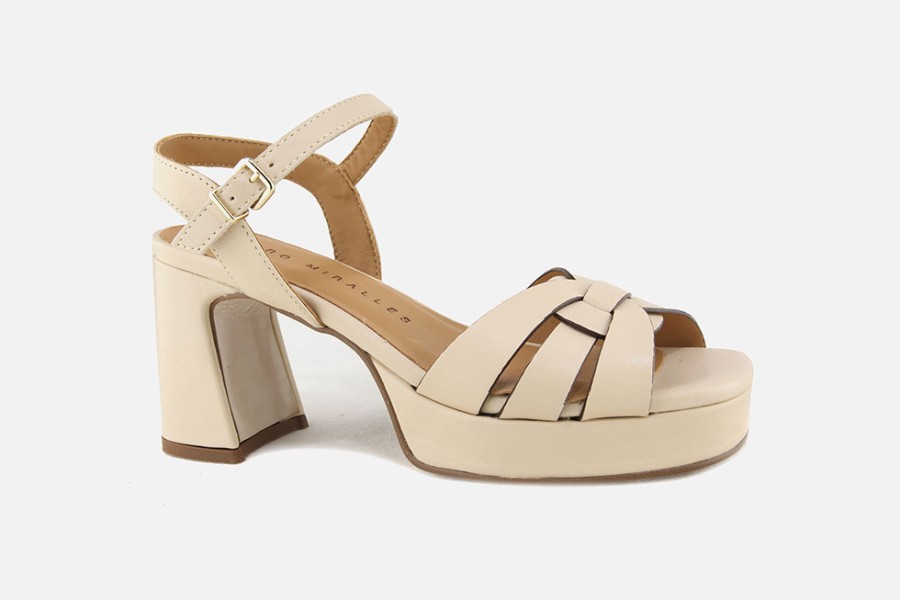 Women Pedro Miralles | Pedro Miralles - Fadella Beige Sandals On Labotte