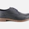 Men Base London | Base London - Garnet Navy Derbies On Labotte