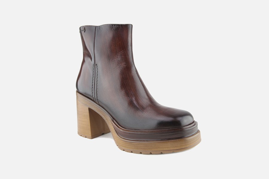 Women Pons Quintana | Pons Quintana - Toledo Brown Antic Ankle Boots On Labotte