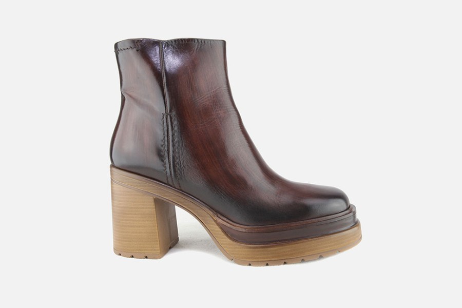 Women Pons Quintana | Pons Quintana - Toledo Brown Antic Ankle Boots On Labotte