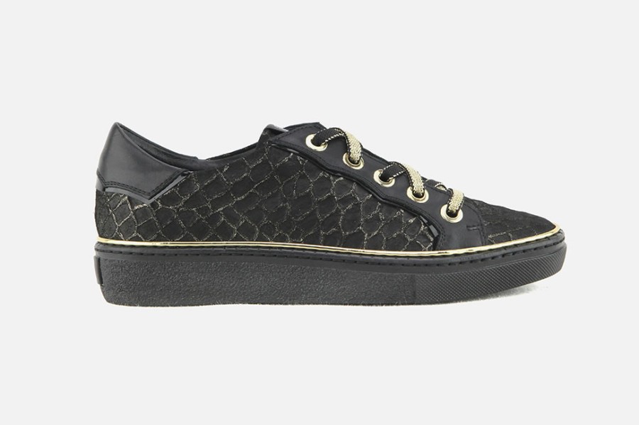Women DLSport | Dlsport - Disco Noir Or Sneakers On Labotte