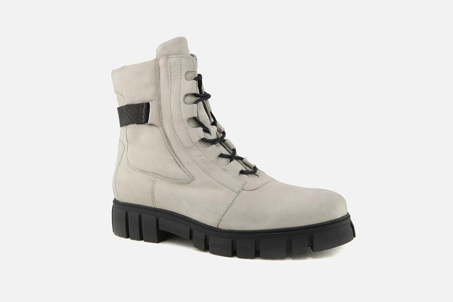 Women Felmini | Felmini - Lanneau Blanc Ankle Boots On Labotte