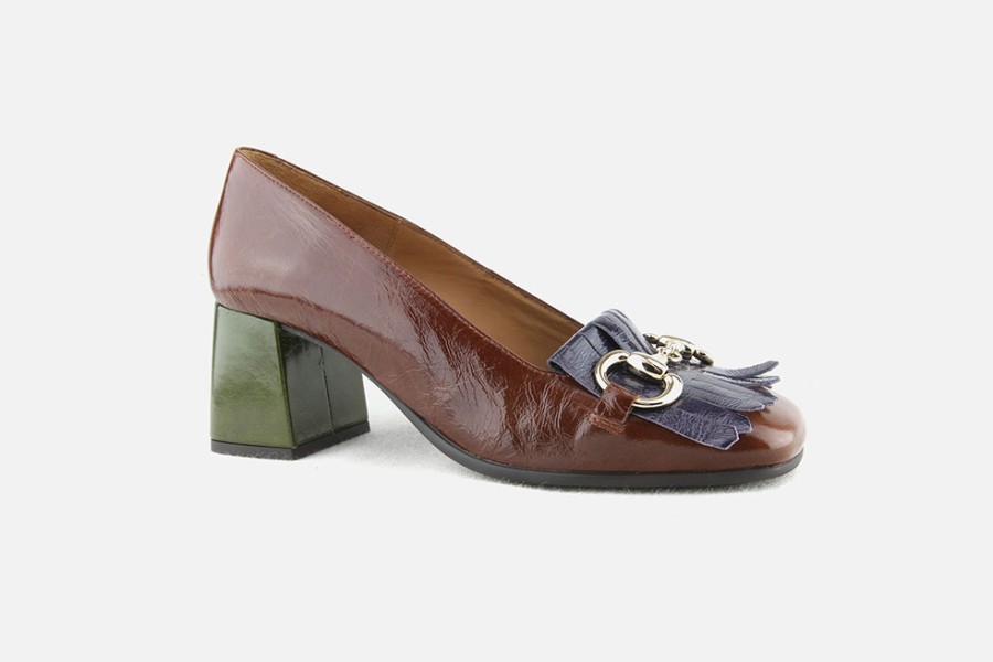 Women Pedro Miralles | Pedro Miralles - Fantasque Purple Brown Kiwi Loafers On Labotte