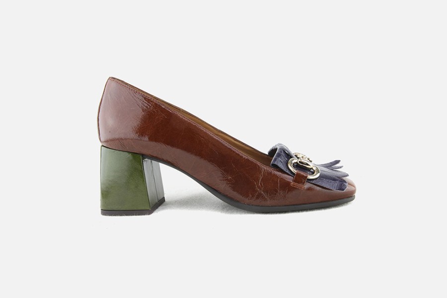 Women Pedro Miralles | Pedro Miralles - Fantasque Purple Brown Kiwi Loafers On Labotte