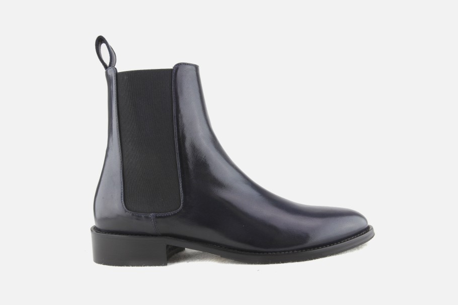 Women Lorenzo Masiero | Lorenzo Masiero - Look Deep Blue Ankle Boots On Labotte