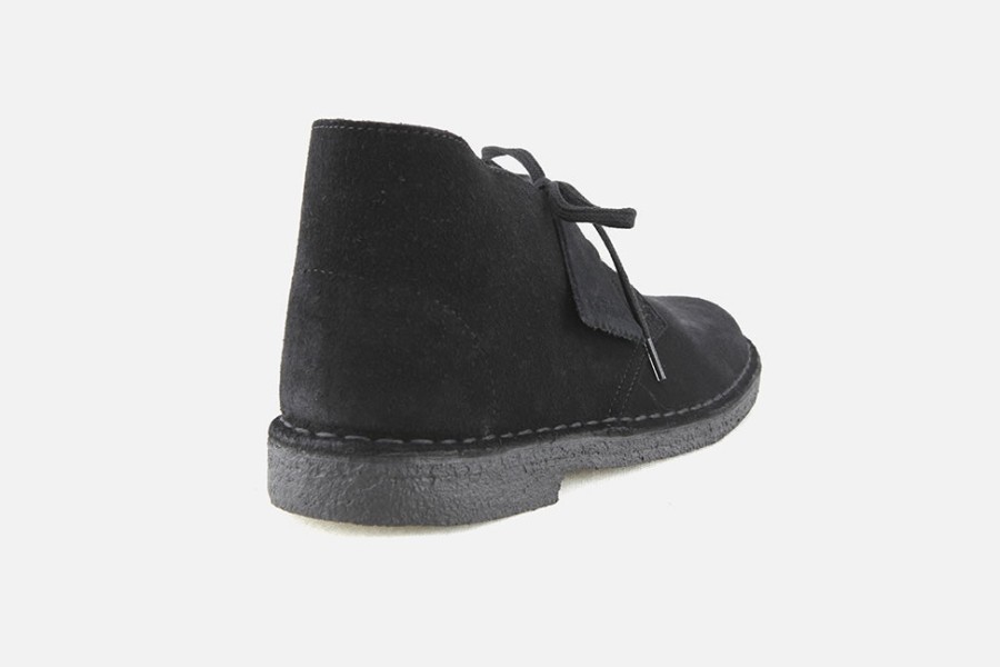 Women Clarks | Clarks - Desert Boot Black Suede W Lace-Up Boots On Labotte