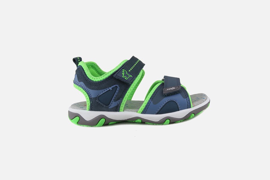 Boys Superfit | Superfit - Kevin Bleu Et Vert Sandals On Labotte