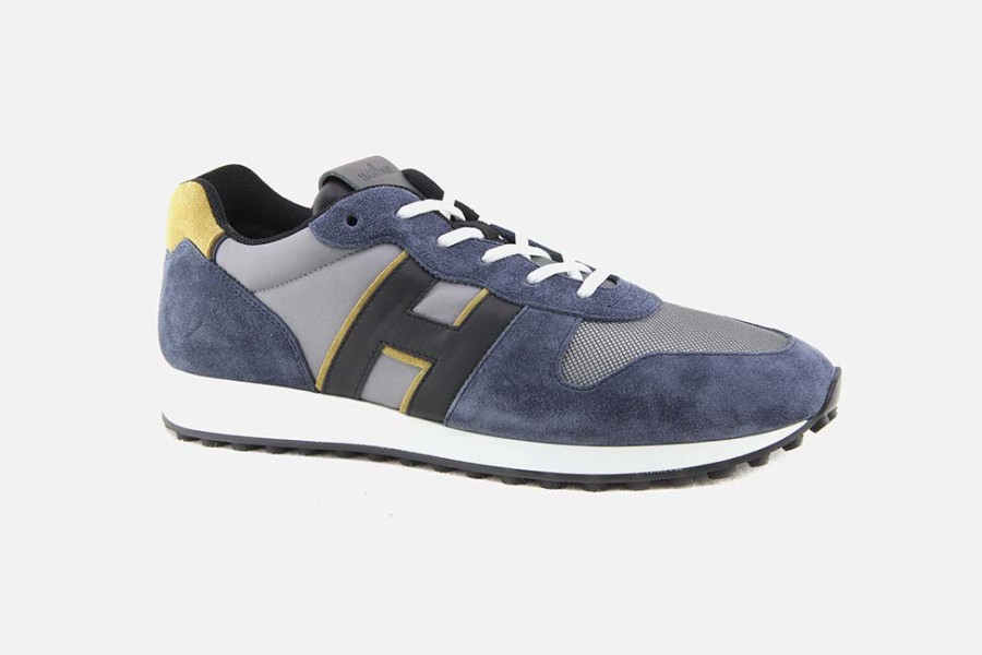Men Hogan | Hogan - Hogan H383 Blue Storm Ocra Sneakers On Labotte