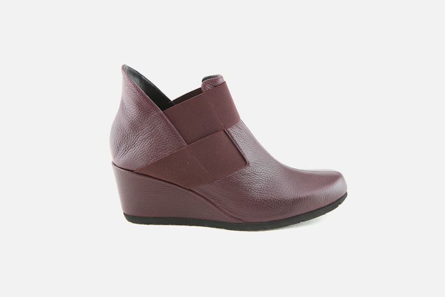 Women Thierry Rabotin | Thierry Rabotin - Santal Bordeaux Ankle Boots On Labotte