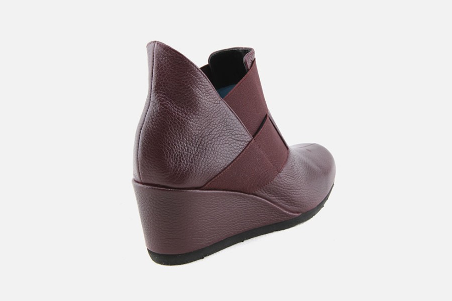 Women Thierry Rabotin | Thierry Rabotin - Santal Bordeaux Ankle Boots On Labotte