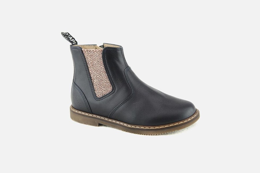 Girls Pom d'Api | Pom D'Api - City Jodzip Marine Ankle Boots On Labotte