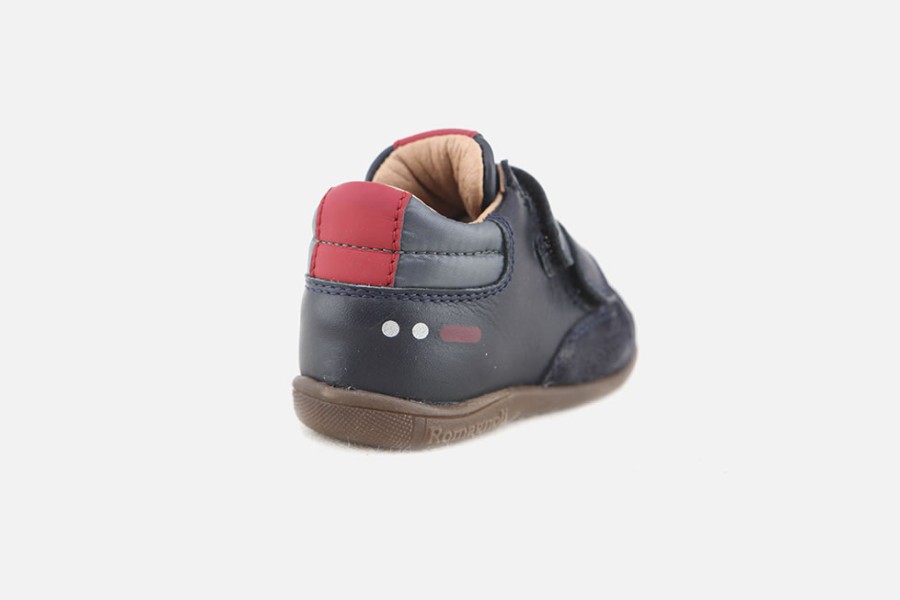 Boys Romagnoli | Romagnoli - Mimile Bleu Velcro Shoes On Labotte
