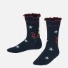 Girls Falke | Falke - No Rain No Flowers Marine Socks On Labotte