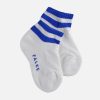 Girls Falke | Falke - Retro White Blue Ankle High On Labotte