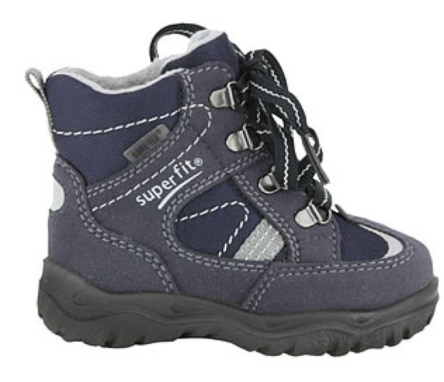 Girls Superfit | Superfit - Wald Navy Lace-Up Boots On Labotte