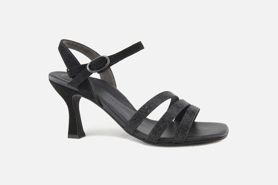Women Paul Green | Paul Green - Paisa Black Sandals On Labotte