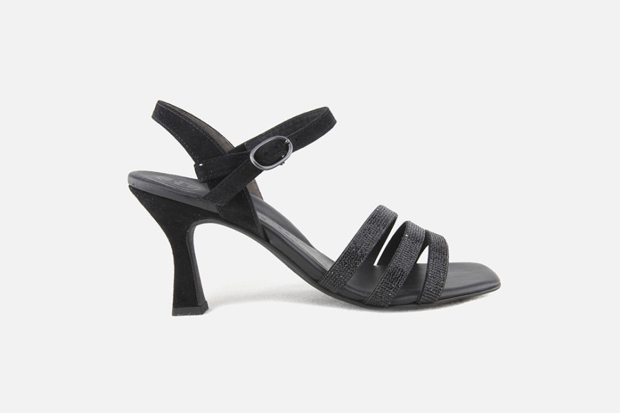 Women Paul Green | Paul Green - Paisa Black Sandals On Labotte