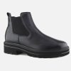 Women Paul Green | Paul Green - Perry Chelsea Lisse Noir Ankle Boots On Labotte